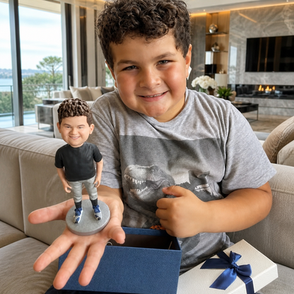 Custom Child bobblehead from Photo – Birthday Gift handmade from photo