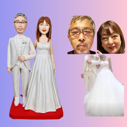 Personalized Custom Couple Bobbleheads from Your Photos - Perfect Anniversary & Wedding Gift - uDesign Gift