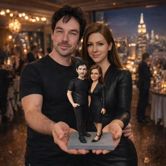 Custom Couple Figurines from Photo – Anniversary Gift handmade from photo