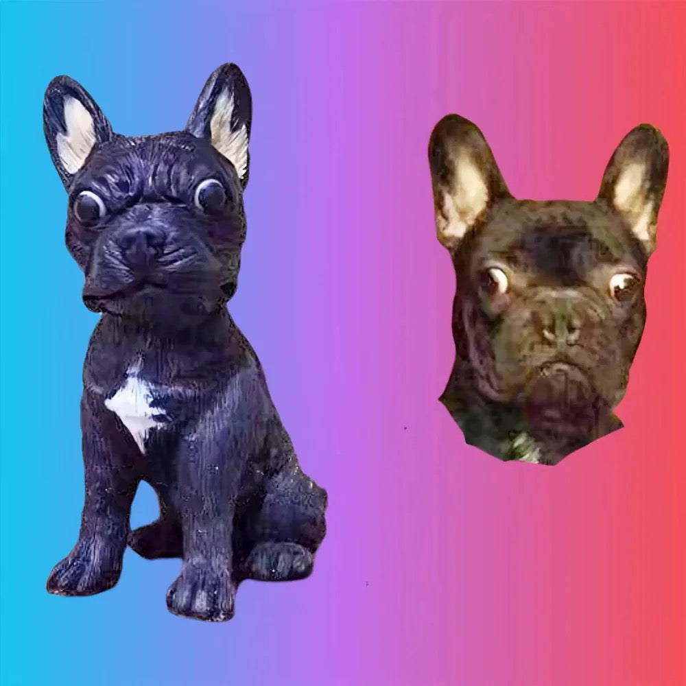 Custom pet figurine, Personalized French Bull dog figure, unique gifts for pet lover, pet memorial, pet loss