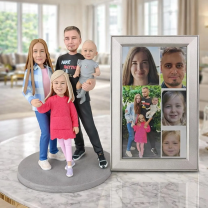 Custom Family of 4 Figurines from Photo handmade from photo