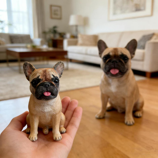 Custom French Bull Dog Figurine from Photo – Pet Memorial Keepsake handmade from photo