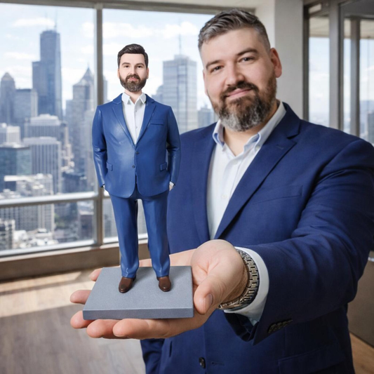 Custom lawyer figurine from photo as a personalized attorney figure gift