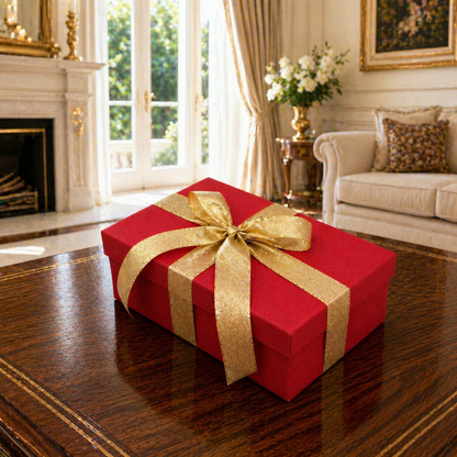 Custom figurine in a premium gift box with birthday card
