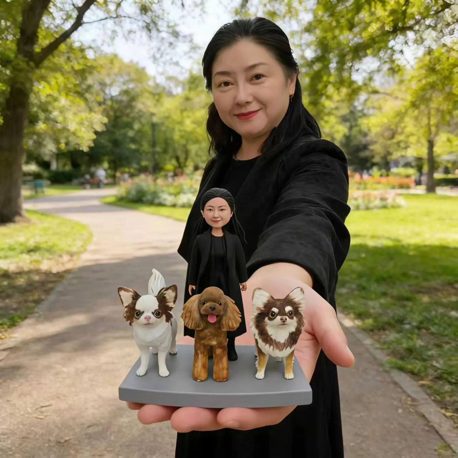 Custom Pet Mom Figurine from Photo – Gift for Her handmade from photo