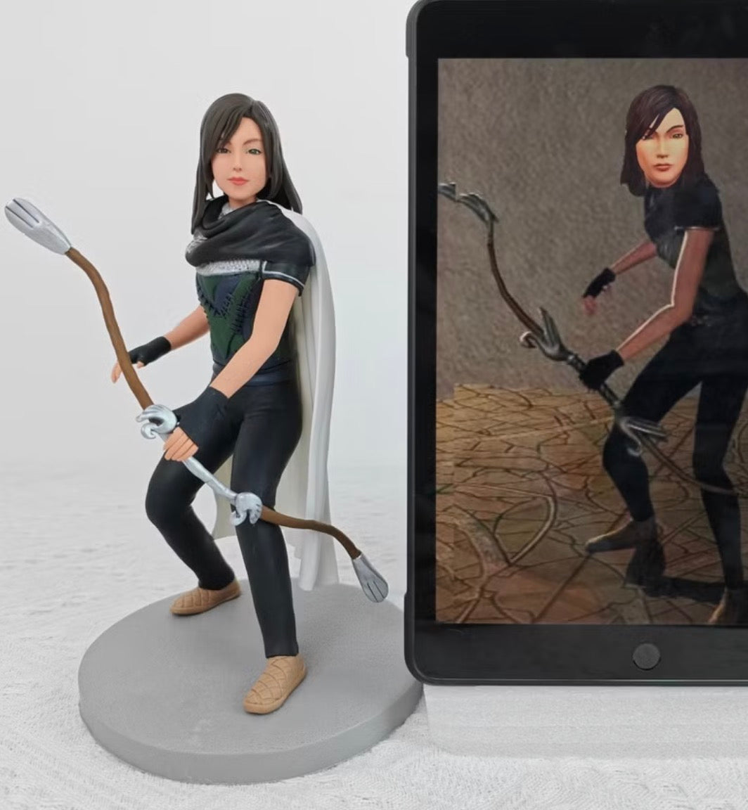 Personalized Video Game Character figurine - Custom Vtuber Figure - Handmade 3D Sculpture from Your Photo (Copy) - uDesign Gift
