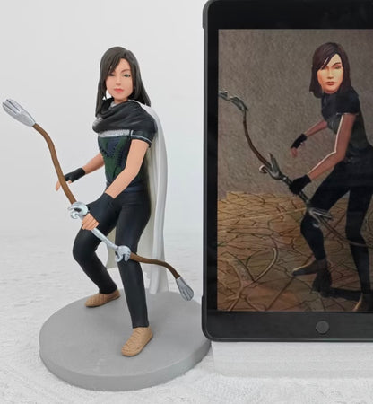 Personalized Video Game Character figurine - Custom Vtuber Figure - Handmade 3D Sculpture from Your Photo (Copy) - uDesign Gift