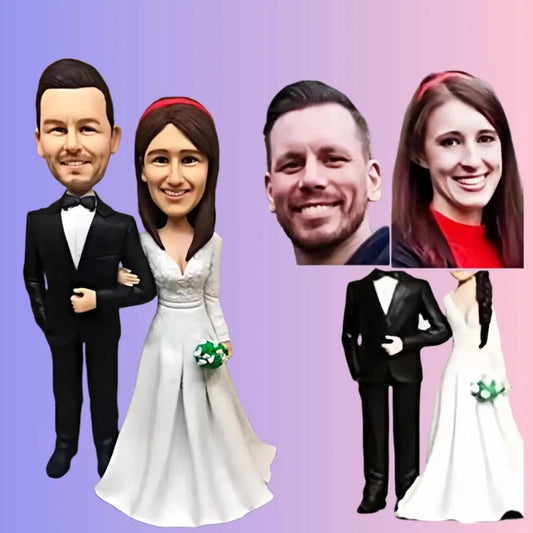 Personalized Custom Couple Bobbleheads from Your Photos - Perfect Anniversary & Wedding Gift - uDesign Gift