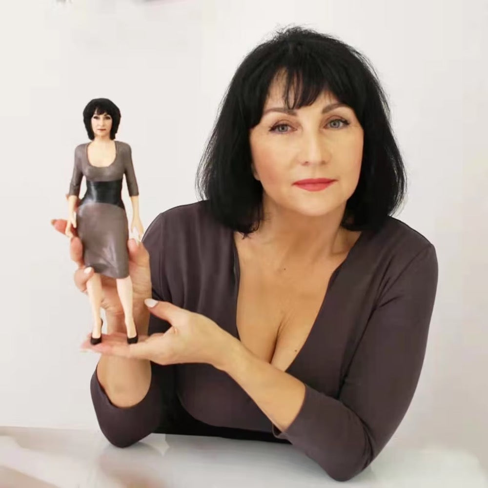 Custom bobblehead from photo, personalized figurine cake topper, unique handmade gift at www.udesigngift.com