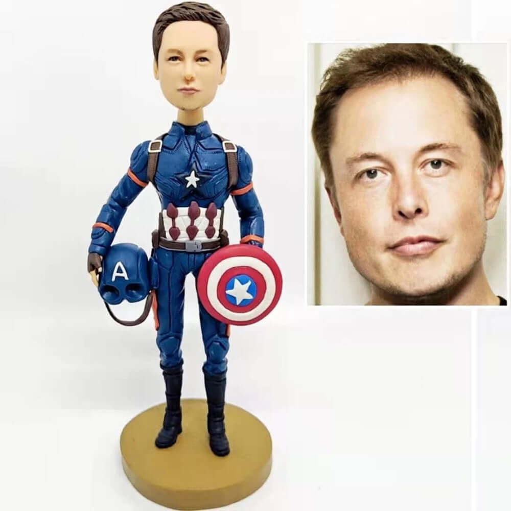 custom captain america from your photo, personalized marvel figure gifts for marvel fans