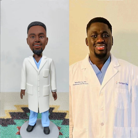 Custom Doctor Bobblehead for Professionals - Personalized Figurines for Doctors, Nurses, Teachers & More | Unique Handmade Gifts - uDesign Gift