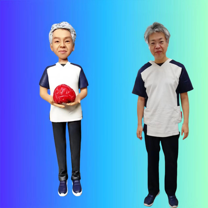 Custom Doctor Bobblehead for Professionals - Personalized Figurines for Doctors, Nurses, Teachers & More | Unique Handmade Gifts - uDesign Gift