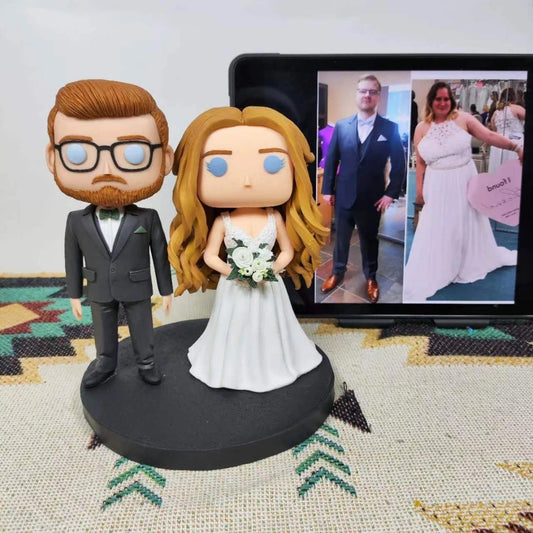 Custom Funko Pop Couple- Personalized Pop Figure from photo, unique handmade Gift for Wedding & Anniversary - uDesign Gift