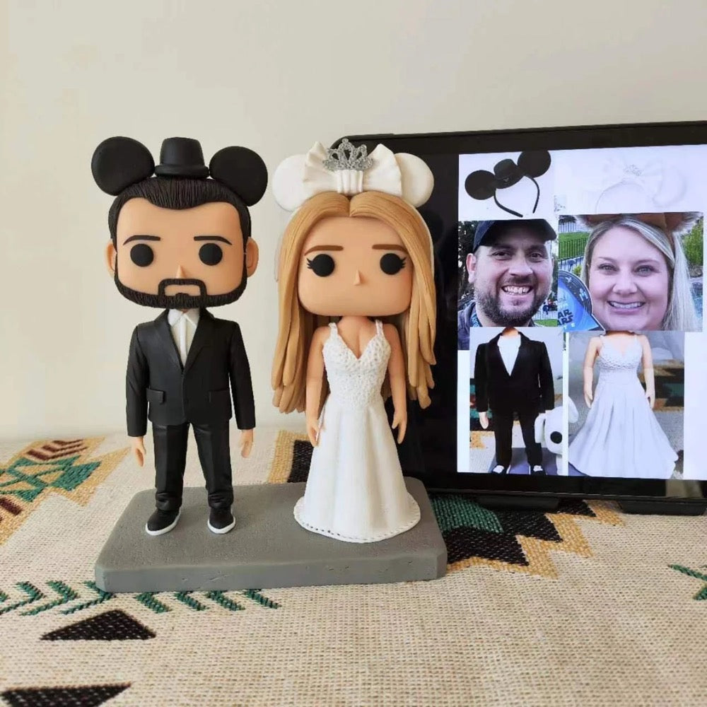 Custom Funko Pop Couple- Personalized Pop Figure from photo, unique handmade Gift for Wedding & Anniversary - uDesign Gift