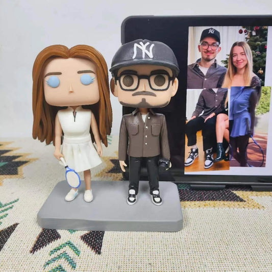 Custom Funko Pop Couple- Personalized Pop Figure from photo, unique handmade Gift for Wedding & Anniversary - uDesign Gift