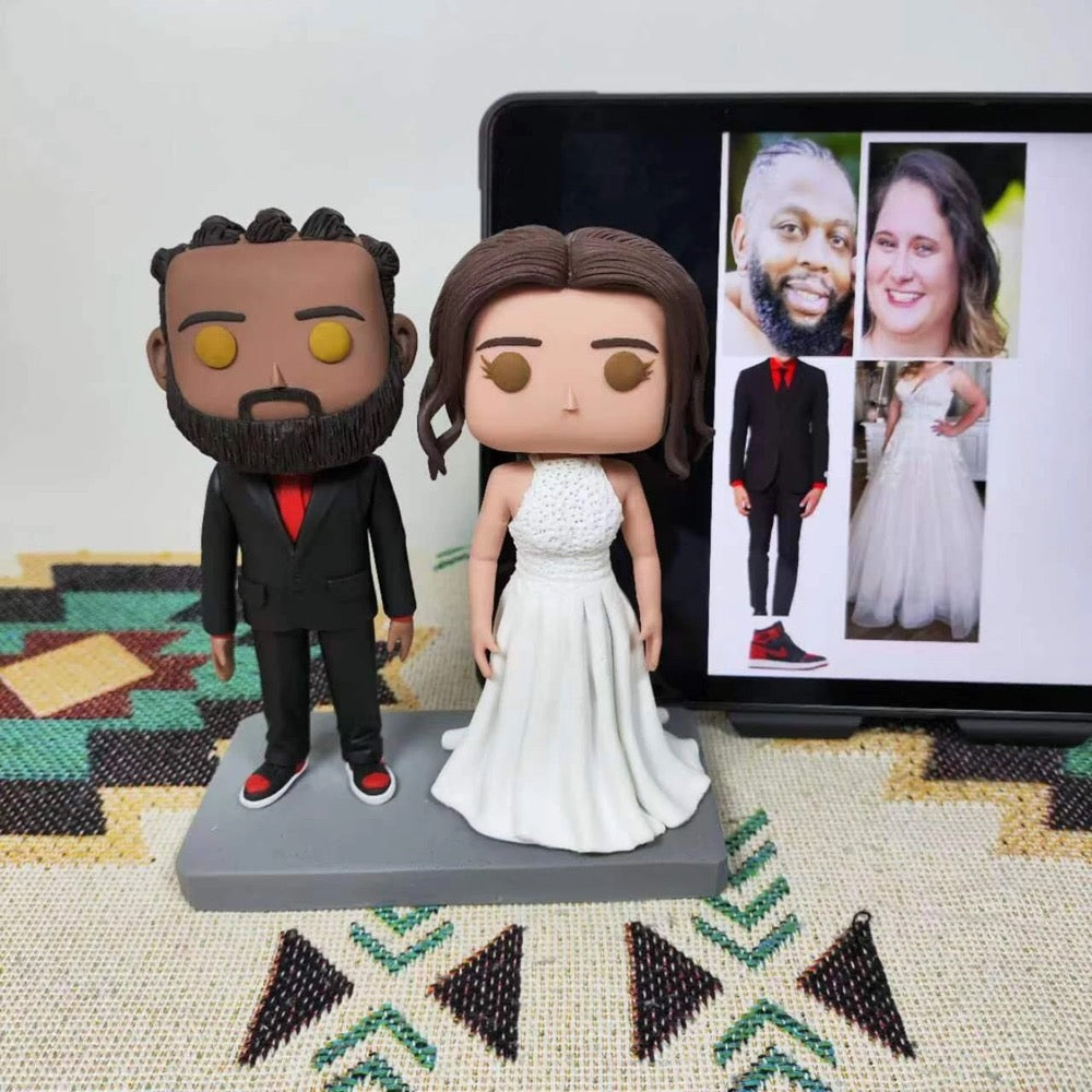 Custom Funko Pop Couple- Personalized Pop Figure from photo, unique handmade Gift for Wedding & Anniversary - uDesign Gift