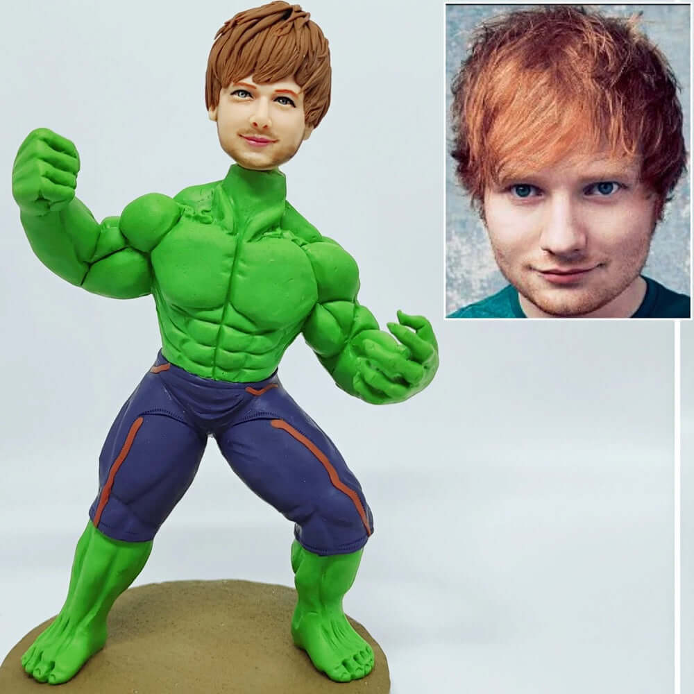 custom hulk figure from your photo, personalized marvel figure gifts for marvel fans