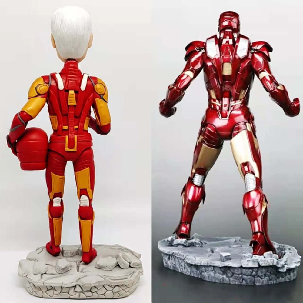 custom iron man bobblehead from your photo, personalized marvel figure gifts for marvel fans