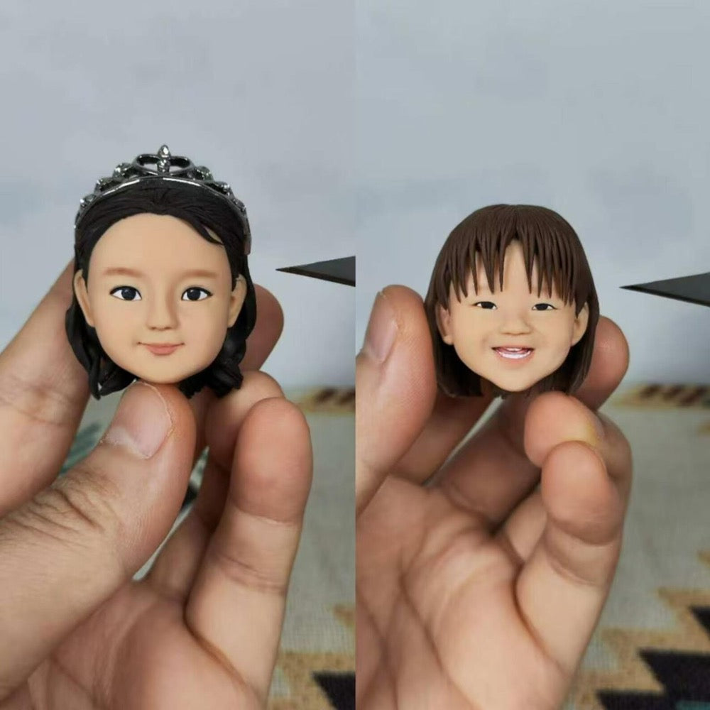 Custom Baby Bobblehead - Personalized 3D Kid Portrait Figurine from Photo - Unique Handmade Gift for Baby Shower, Birthday, or Newborn - uDesign Gift