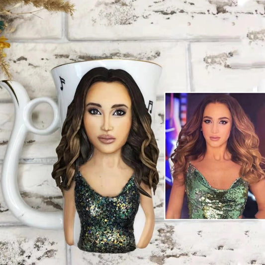 Custom Figurine Mug With Picture- Personalized Handmade 3D Portrait figure Gift for Coffee Lovers