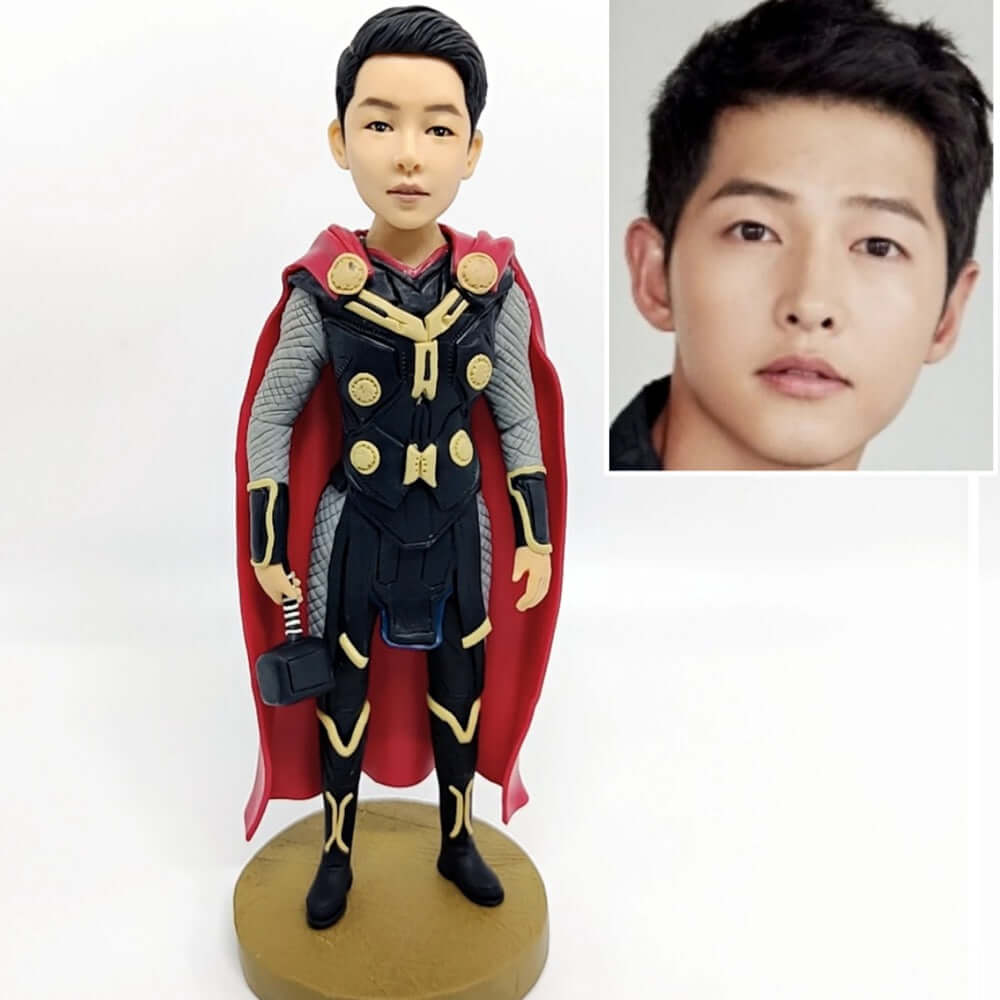 custom thor figure from your photo, personalized marvel figure gifts for marvel fans