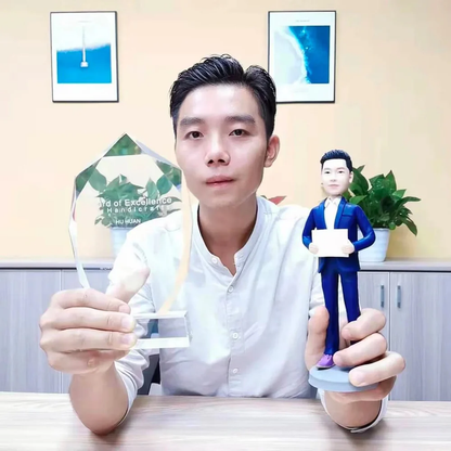 Custom Family of 3 Figurines from Photo - uDesign Gift