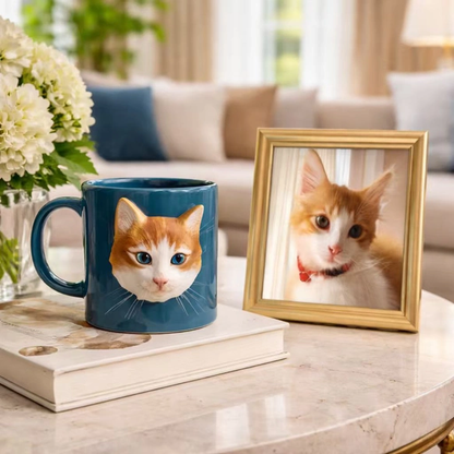 Custom Pet Figurine Mug from Photo - uDesign Gift