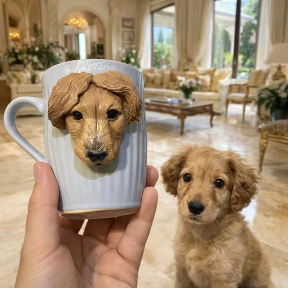 Custom Pet Figurine Mug from Photo - uDesign Gift