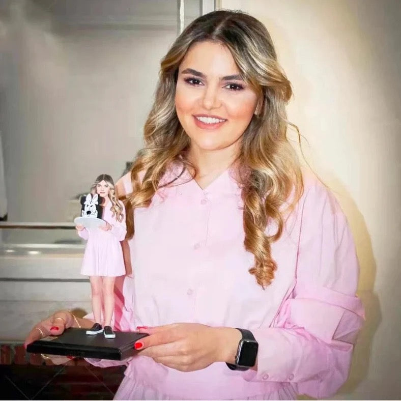 Custom bobblehead from photo, personalized figurine cake topper, unique handmade gift at www.udesigngift.com