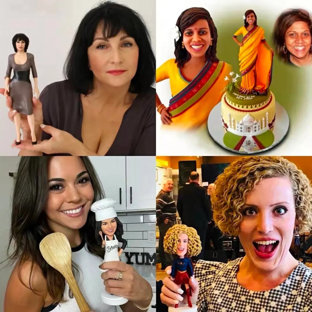 custom bobblehead for teacher, personalized figurine doll cake topper, Unique teacher appreciation Gift for teacher, women, Wife, Mother, Grandma, female boss - uDesign Gift