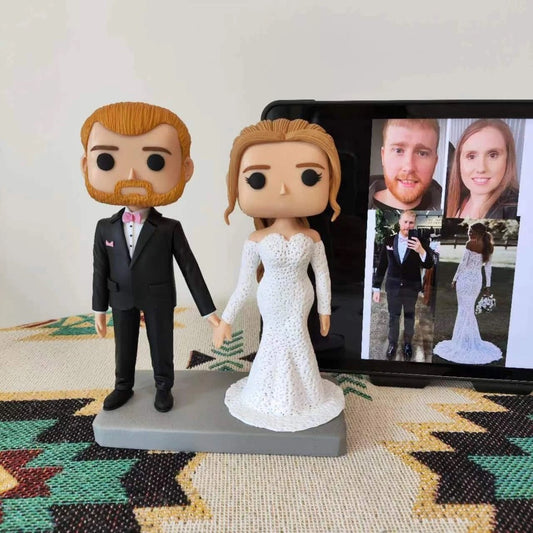 Custom Funko Pop Couple- Personalized Pop Figure from photo, unique handmade Gift for Wedding & Anniversary - uDesign Gift