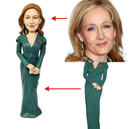 custom bobblehead Wife from photo, personalized figure of yourself, Unique Birthday Anniversary Gift for Girlfriend, Mother, Girlfriend, Female Boss (Copy) - uDesign Gift