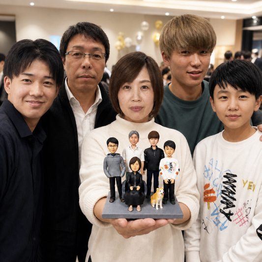 Personalized Parents and Kids Figurines handmade from photo