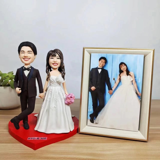 Personalized Custom Couple Bobbleheads from Your Photos - Perfect Anniversary & Wedding Gift - uDesign Gift