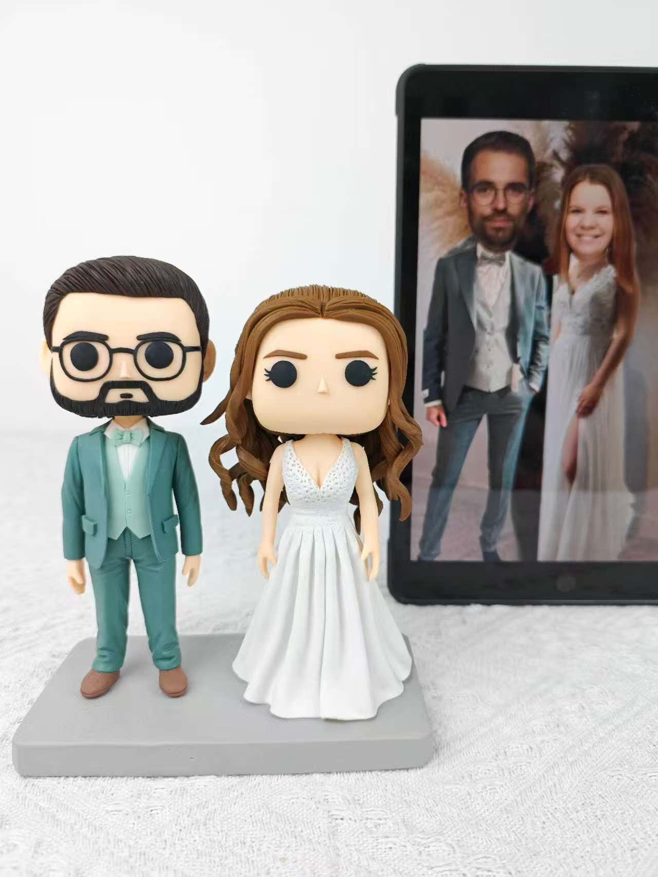 Custom Funko Pop Couple- Personalized Pop Figure from photo, unique handmade Gift for Wedding & Anniversary - uDesign Gift