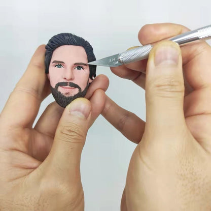 Custom Keychain figure for Men, Personalized 3d figurine keychain with Photo, Unique Birthday Anniversary Gift for Husband, Boyfriend, Dad, Boss, Grandpa - uDesign Gift