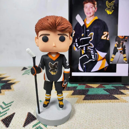 Custom Ice Hockey Funko Pop from Photo - Personalized Kids Pop Figure Gift - uDesign Gift