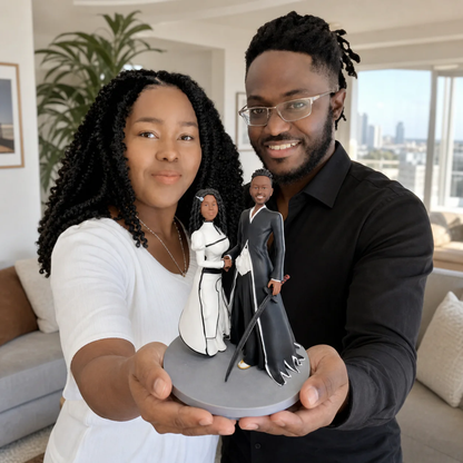 Custom Anime Couple Figurine From Photo，Romantic Anniversary Gift made from hand