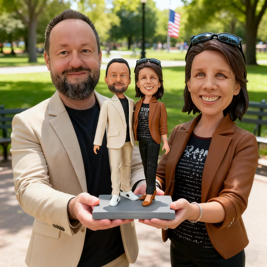 Valentine custom couple bobblehead from photo as romantic personalized gift
